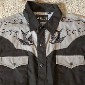 Rockabilly style sparrow button up